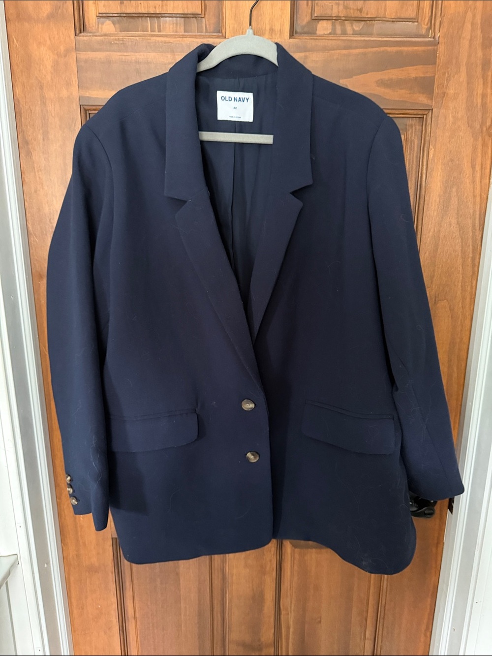 Old Navy Women's Dark Navy Single-Breasted Blazer